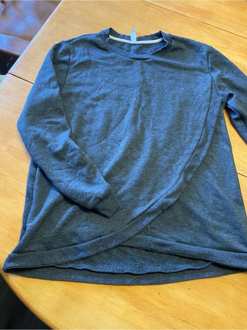 Latched Mama Heathered Blue-Gray Crewneck Pullover